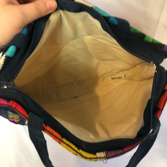 Boho vibrant quilted peacock square bag Floral - Picture 7 of 8